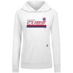 White Chicago Cubs Levelwear Women's Relay Breaker Pullover Hoodie