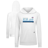 White Toronto Blue Jays Levelwear Women's Relay Breaker Pullover Hoodie