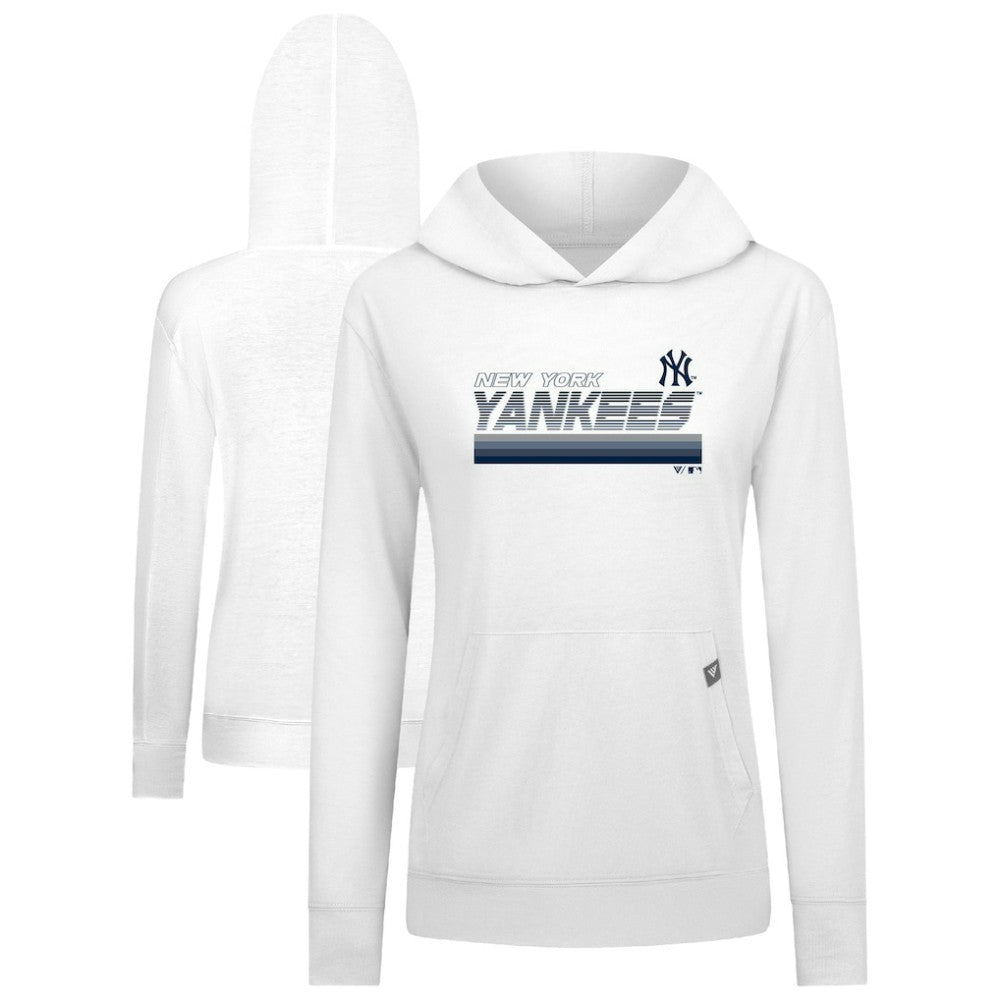 White New York Yankees Levelwear Women's Relay Breaker Pullover Hoodie