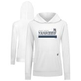 White New York Yankees Levelwear Women's Relay Breaker Pullover Hoodie