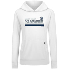 White New York Yankees Levelwear Women's Relay Breaker Pullover Hoodie