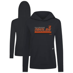 Black Baltimore Orioles Levelwear Women's Relay Breaker Pullover Hoodie
