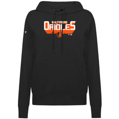 Black Baltimore Orioles Levelwear Women's Adorn Retro 3D Pullover Hoodie