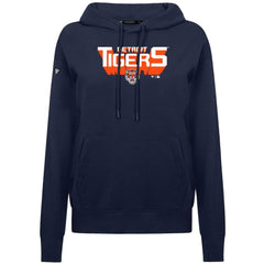 Navy Detroit Tigers Levelwear Women's Adorn Retro 3D Pullover Hoodie