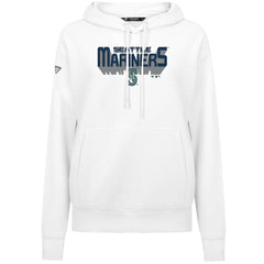 White Seattle Mariners Levelwear Women's Adorn Retro 3D Pullover Hoodie