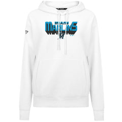 White Miami Marlins Levelwear Women's Adorn Retro 3D Pullover Hoodie