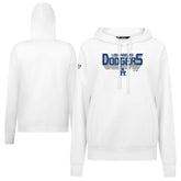 White Los Angeles Dodgers Levelwear Women's Adorn Retro 3D Pullover Hoodie