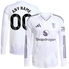 Manchester United 2025/26 Away Long Sleeve Custom Jersey