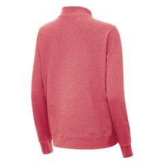 Heather Red Kansas City Royals Antigua Women's Crush Stars and Stripes Team Logo Quarter-Zip Pullover Top