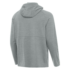 Heather Gray Minnesota Twins Antigua Spikes Stars and Stripes Team Logo Quarter-Zip Pullover Hoodie