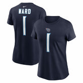 Cameron Ward Women's Name & Number T-Shirt - Tennessee Titans T-shirts