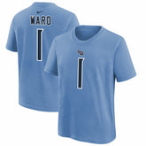 Cam Ward Youth 2025 NFL Draft First Round Pick Name & Number T-Shirt - Tennessee Titans T-shirts