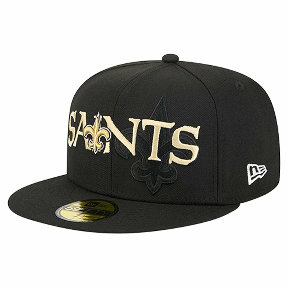 Overlap Wordmark 59FIFTY Fitted Hat - New Orleans Saints Hats