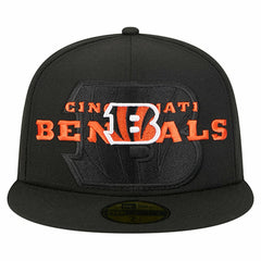 Overlap Wordmark 59FIFTY Fitted Hat - Cincinnati Bengals Hats