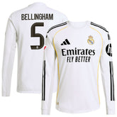 Jude Bellingham Real Madrid 2025/26 Home Long Sleeve Jersey