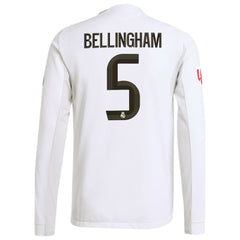 Jude Bellingham Real Madrid 2025/26 Home Long Sleeve Jersey