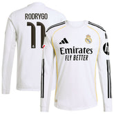 Rodrygo Real Madrid 2025/26 Home Long Sleeve Jersey