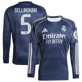 Jude Bellingham Real Madrid 2025/26 Away Long Sleeve Replica Jersey