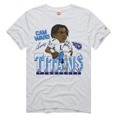 Cameron Ward Homage Unisex Caricature Player Graphic Tri-Blend T-Shirt - Tennessee Titans T-shirts