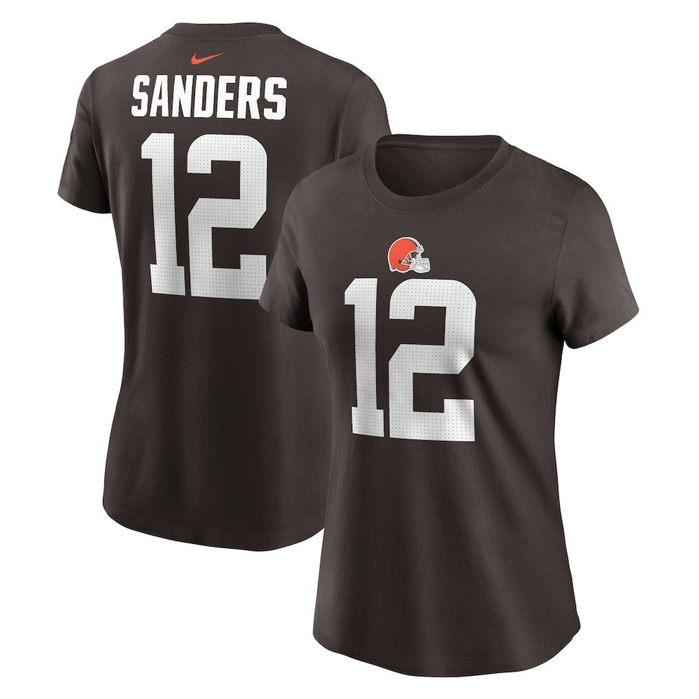 Shedeur Sanders Women's 2025 NFL Draft Name & Number T-Shirt - Cleveland Browns T-shirts