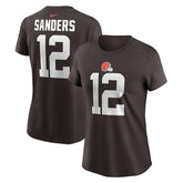 Shedeur Sanders Women's 2025 NFL Draft Name & Number T-Shirt - Cleveland Browns T-shirts
