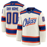NHL Edmonton Oilers Fanatics Alternate Premium Custom Jersey