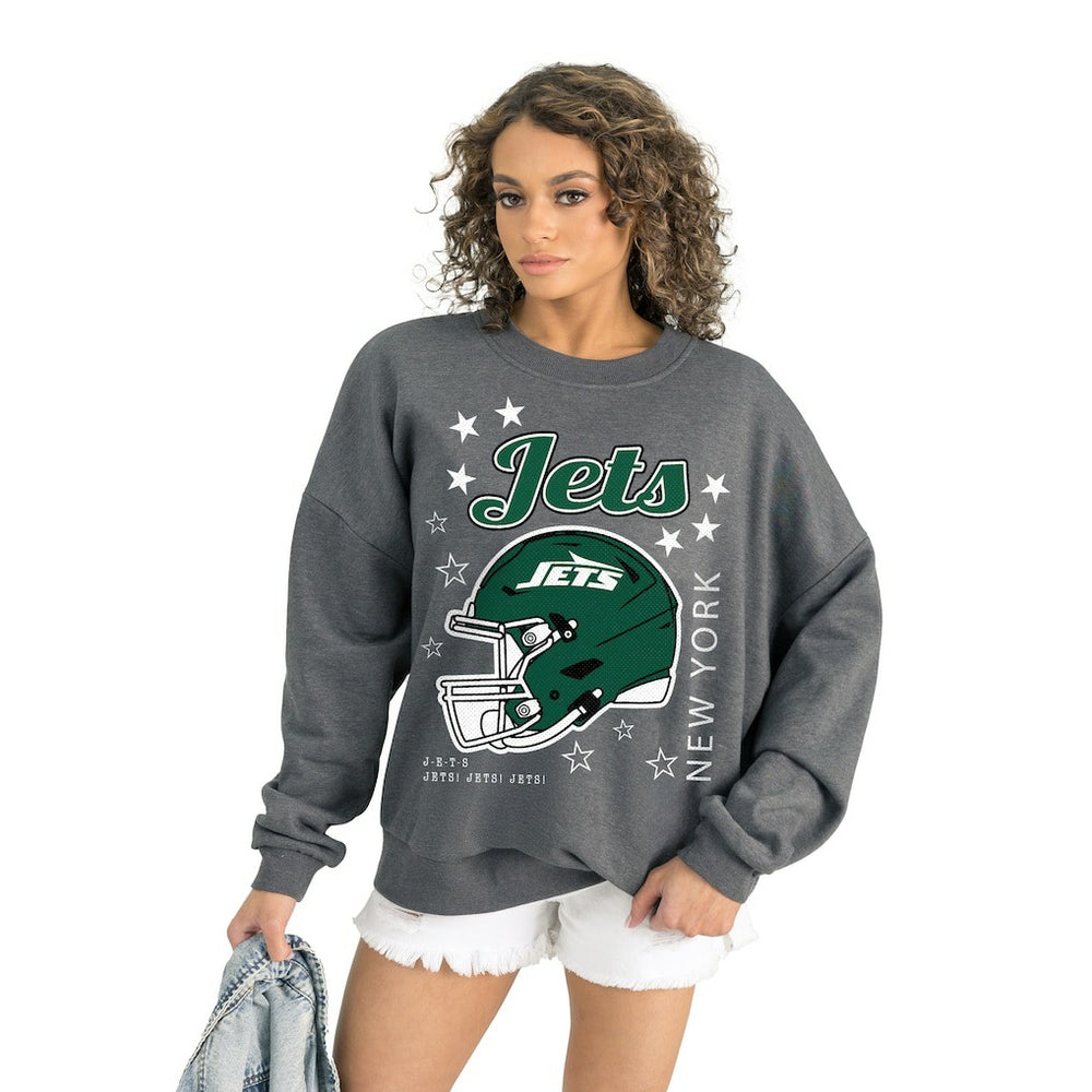 Gameday Couture Women's Ready to Rumble Premium Fleece Pullover Sweatshirt - New York Jets Pullover