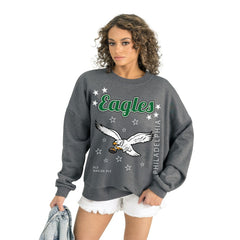 Gameday Couture Women's Ready to Rumble Premium Fleece Pullover Sweatshirt - Philadelphia Eagles Pullover