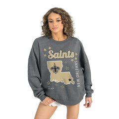 Gameday Couture Women's Ready to Rumble Premium Fleece Pullover Sweatshirt - New Orleans Saints Pullover