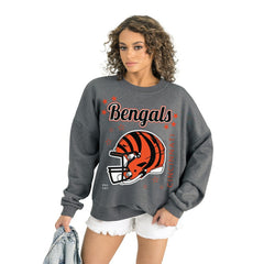 Gameday Couture Women's Ready to Rumble Premium Fleece Pullover Sweatshirt - Cincinnati Bengals Pullover
