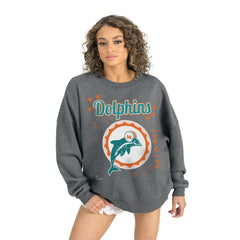Gameday Couture Women's Ready to Rumble Premium Fleece Pullover Sweatshirt - Miami Dolphins Pullover