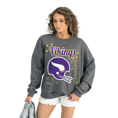 Gameday Couture Women's Ready to Rumble Premium Fleece Pullover Sweatshirt - Minnesota Vikings Pullover