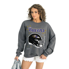 Gameday Couture Women's Ready to Rumble Premium Fleece Pullover Sweatshirt - Baltimore Ravens Pullover