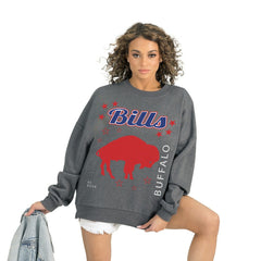 Gameday Couture Women's Ready to Rumble Premium Fleece Pullover Sweatshirt - Buffalo Bills Pullover