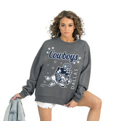 Gameday Couture Women's Ready to Rumble Premium Fleece Pullover Sweatshirt - Dallas Cowboys Pullover
