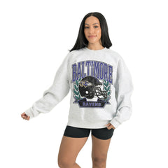 Gameday Couture Women's Heritage Premium Fleece Pullover Sweatshirt - Baltimore Ravens Pullover