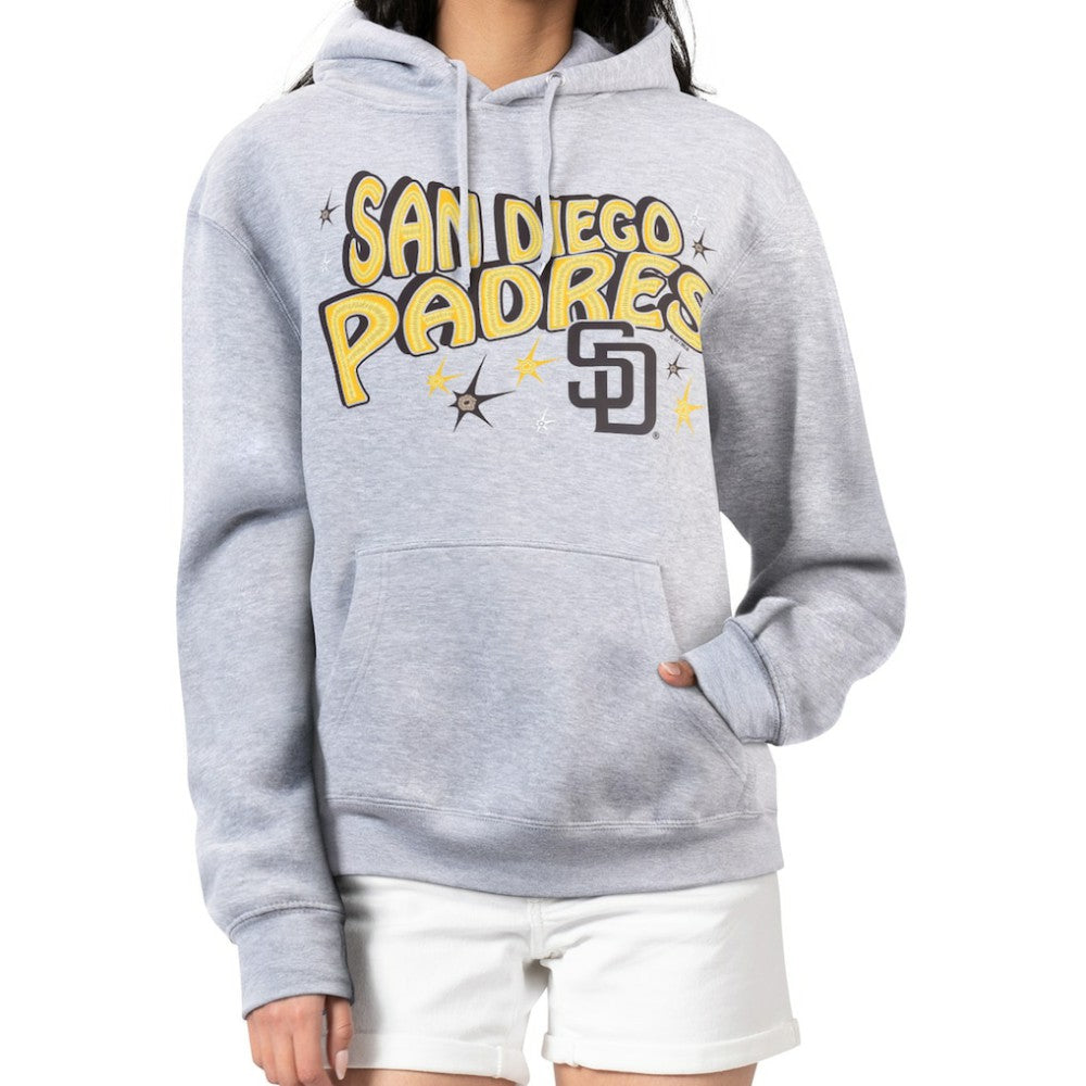 Gray San Diego Padres Starter Women's Fireworks Fleece Tri-Blend Pullover Hoodie