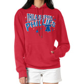 Red Philadelphia Phillies Starter Women's Fireworks Fleece Tri-Blend Pullover Hoodie