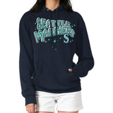 Navy Seattle Mariners Starter Women's Fireworks Fleece Tri-Blend Pullover Hoodie