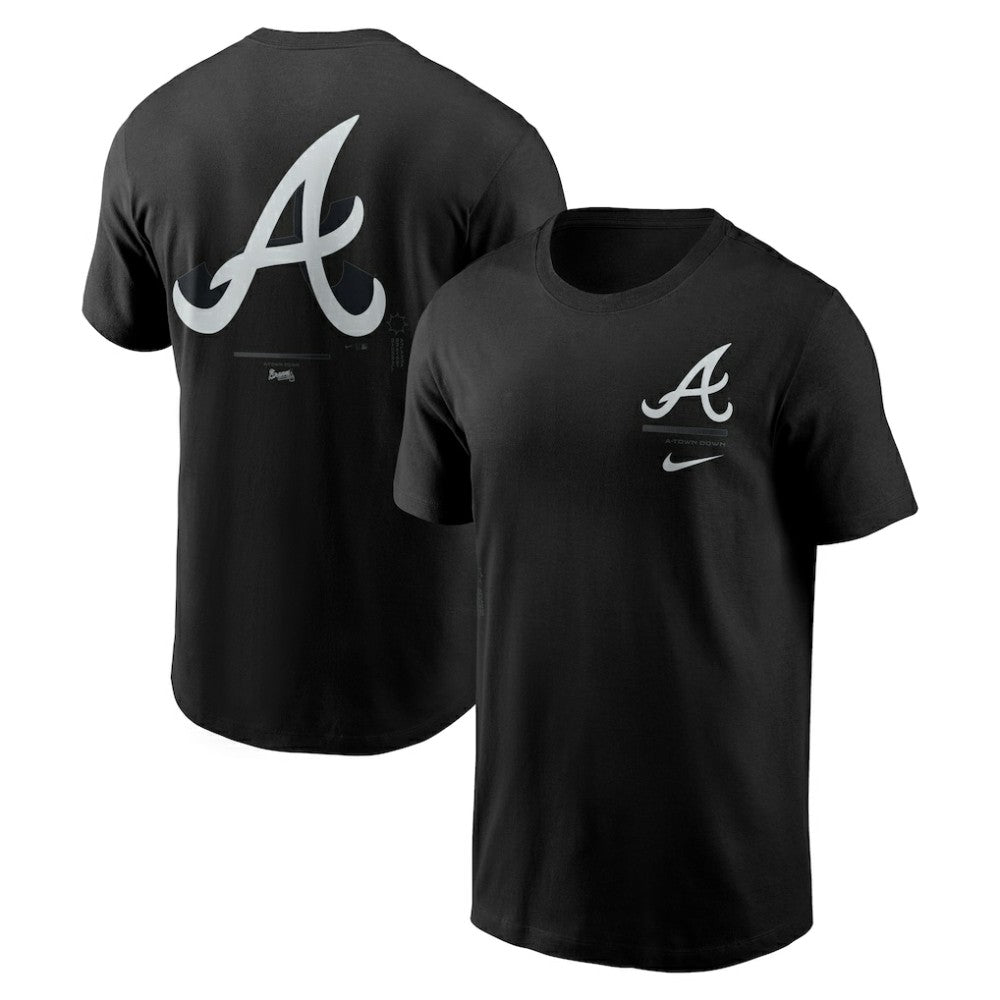 Black Atlanta Braves Nike Bar Loading T-Shirt