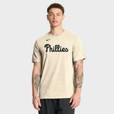 Natural Philadelphia Phillies Nike Wordmark Tri-Blend T-Shirt
