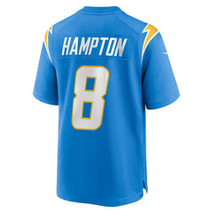 Omarion Hampton Team Game Jersey - Los Angeles Chargers Jerseys