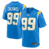 Jamaree Caldwell Team Game Jersey - Los Angeles Chargers Jerseys