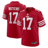 Jordan Watkins Team Game Jersey - San Francisco 49ers Jerseys
