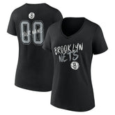 Brooklyn Nets Women's Hustle Custom V-Neck T-Shirt
