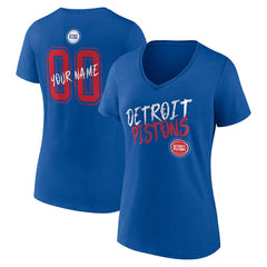 Detroit Pistons Women's Hustle Custom V-Neck T-Shirt sale