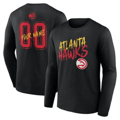 Atlanta Hawks Hustle Custom Long Sleeve T-Shirt