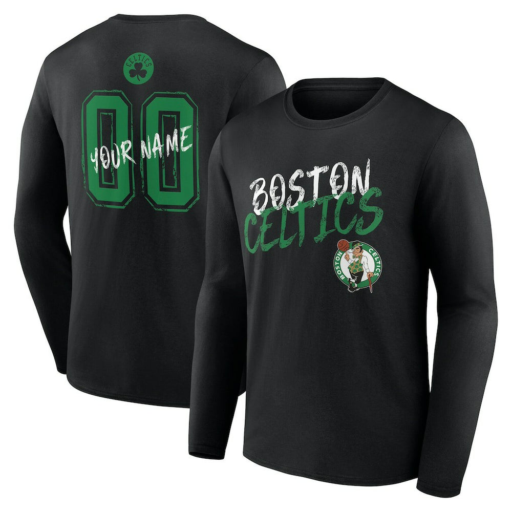 Boston Celtics Hustle Custom Long Sleeve T-Shirt