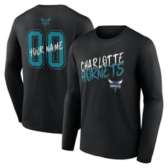 Charlotte Hornets Hustle Custom Long Sleeve T-Shirt