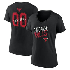 Chicago Bulls Women's Hustle Custom V-Neck T-Shirt sale